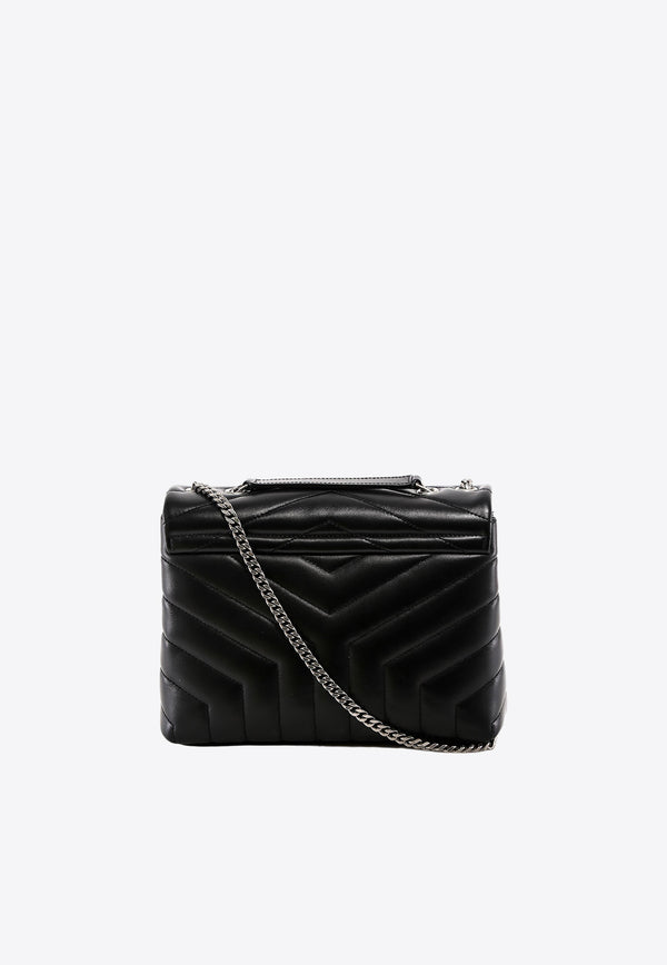 Saint Laurent Small Loulou Chevron Quilt Shoulder Bag Black 494699DV726_1000