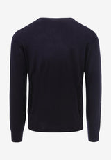 Brunello Cucinelli Cashmere Crewneck Sweater Blue M2300100_CW425