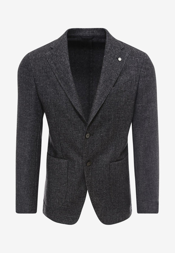 Brando Single-Breasted Wool Blazer Gray 51952888_03