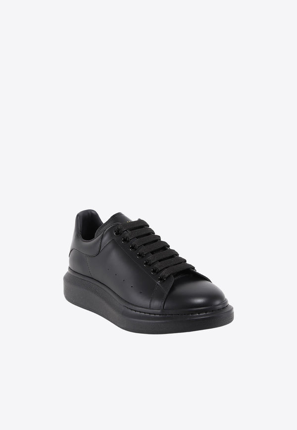 Alexander McQueen Oversize Leather Sneakers Black 553761WHGP0_1000