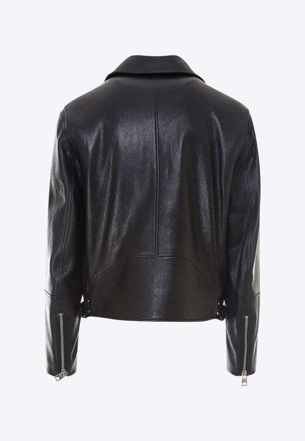 Alexander McQueen Leather Biker Jacket Black 626381Q5LDS_1000