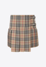 Burberry Zoe Pleated Checked Mini Skirt 8025832_A7028