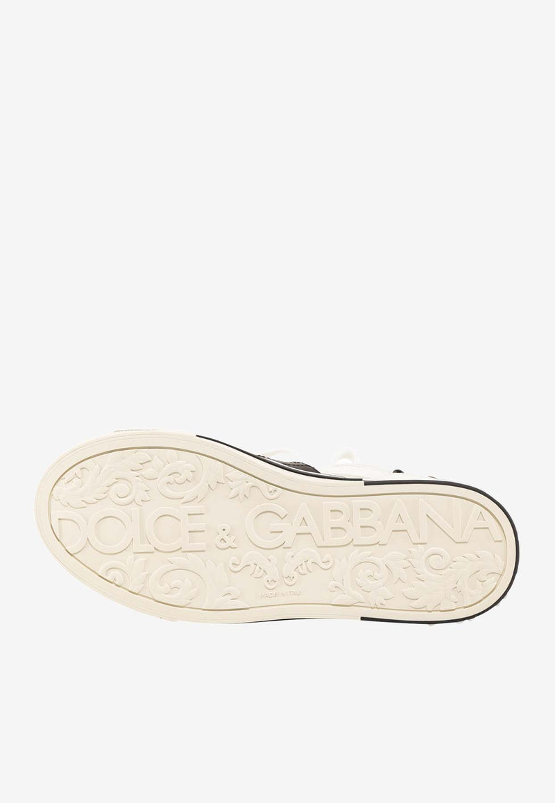 Dolce & Gabbana 2.Zero Leather Low-Top Sneakers White CS1863AO222_8B996