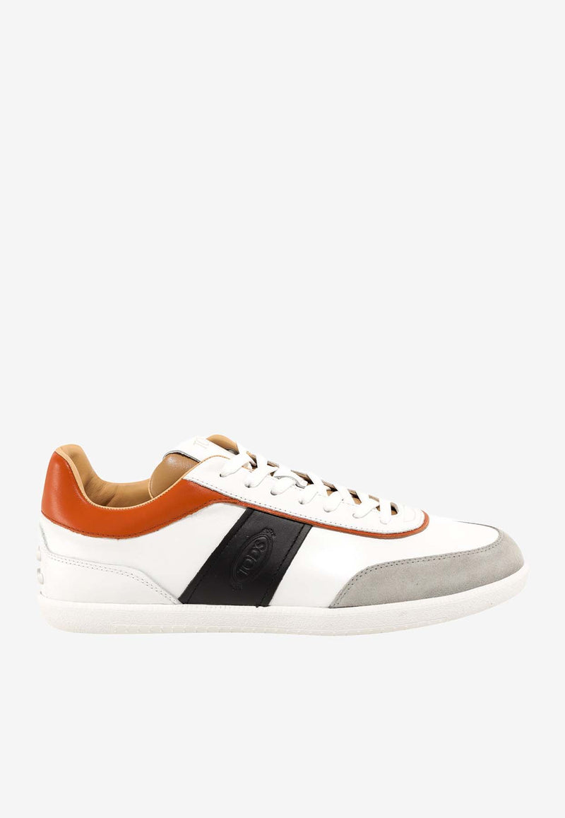 Tod's Tabs Leather and Suede Sneakers White XXM68C0DP30OV6_0XNF