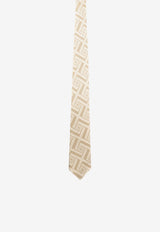 Nicky Milano Patterned Linen Tie Beige VICEH_8