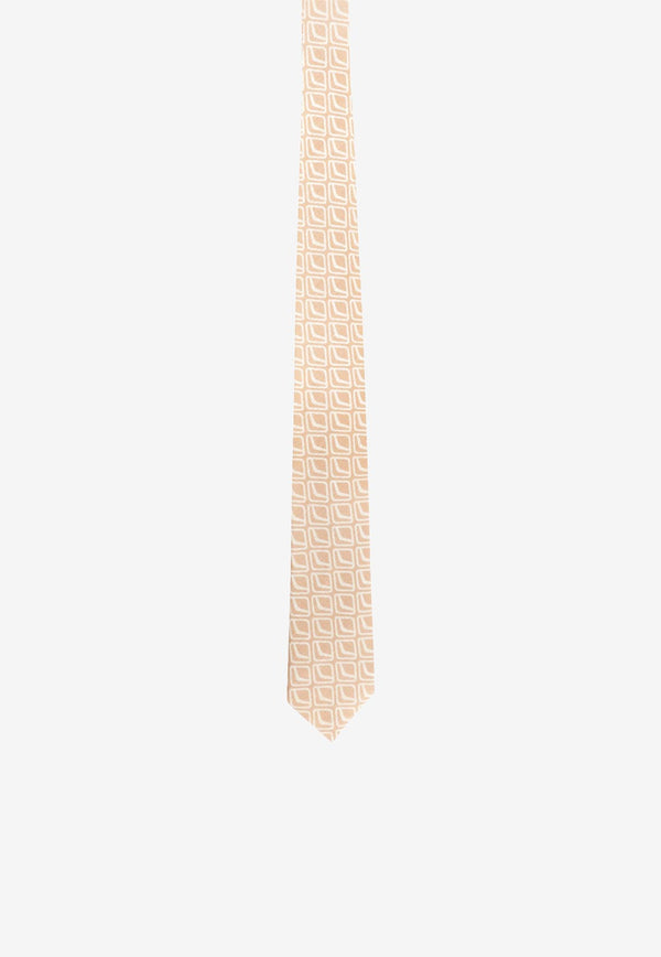 Nicky Milano Patterned Linen Tie Pink VICEI_2