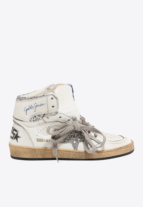Golden Goose DB Sky-Star High-Top Leather Sneakers White GWF00230F002192_80185