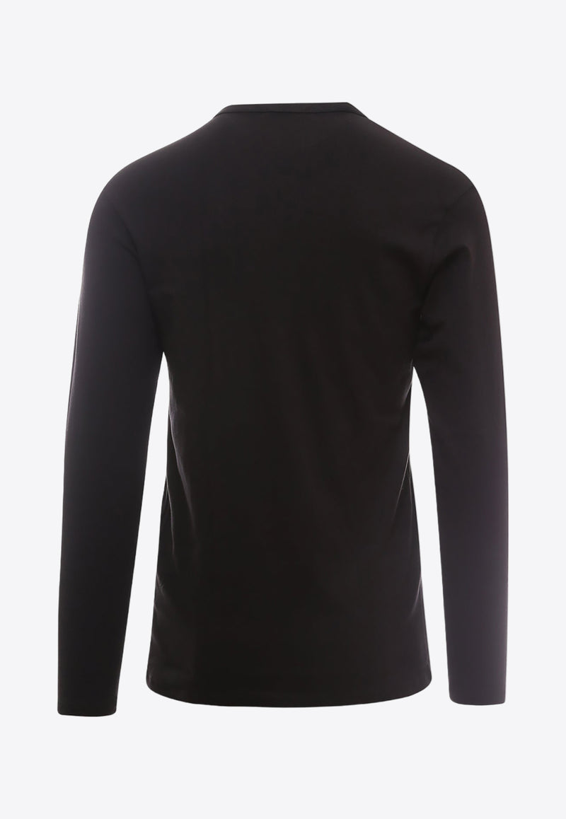 Tom Ford Long-Sleeved Crewneck T-shirt Black T4M151040_002