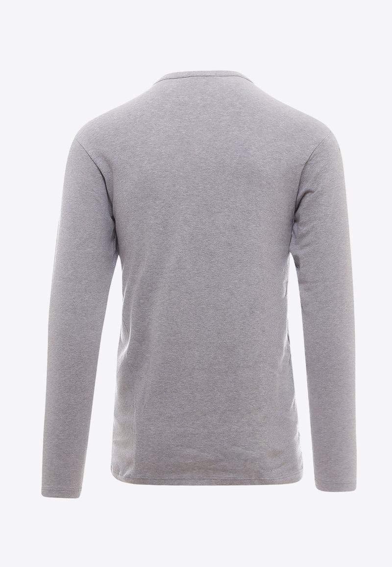 Tom Ford Long-Sleeved Crewneck T-shirt Gray T4M151040_020