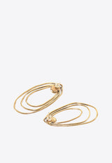 Axum Jewelry Pearl-Detail Hoop Earrings Gold ORE07_BRONZO