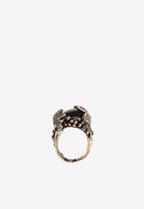 Axum Jewelry Stone-Detail Gold-Tone Ring Gold AE10OONICE_ARGENTO