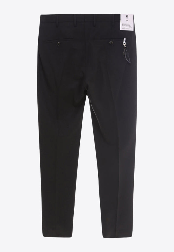 PT Torino Edge Straight-Leg Tailored Pants Black COAFX0Z00FWDTO55_0990