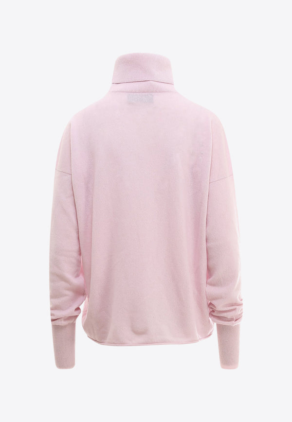 Took High-Neck Cashmere Sweater Pink OBEWS_ROSE