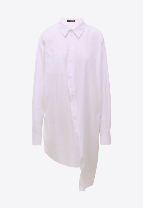 Ann Demeulemeester Asymmetric Long-Sleeved Shirt White 2102WSH26125_001