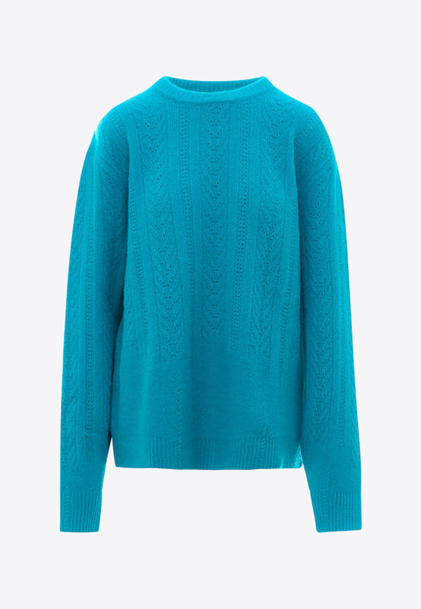 anyLovers Wool-Blend Knitted Sweater Turquoise AI21ANY02_TURCHESE