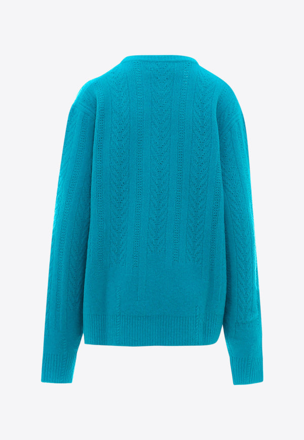 anyLovers Wool-Blend Knitted Sweater Turquoise AI21ANY02_TURCHESE