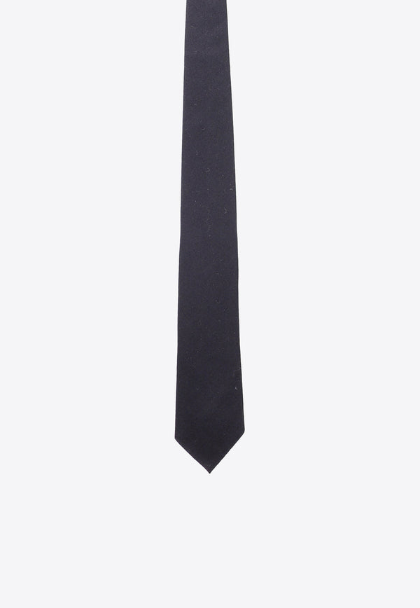 Nicky Milano Wool-Blend Tie with Pointed Tip Blue ZENOF_1