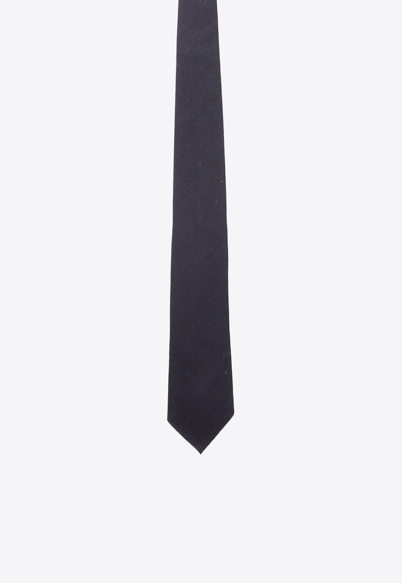 Nicky Milano Wool-Blend Tie with Pointed Tip Blue ZENOF_1