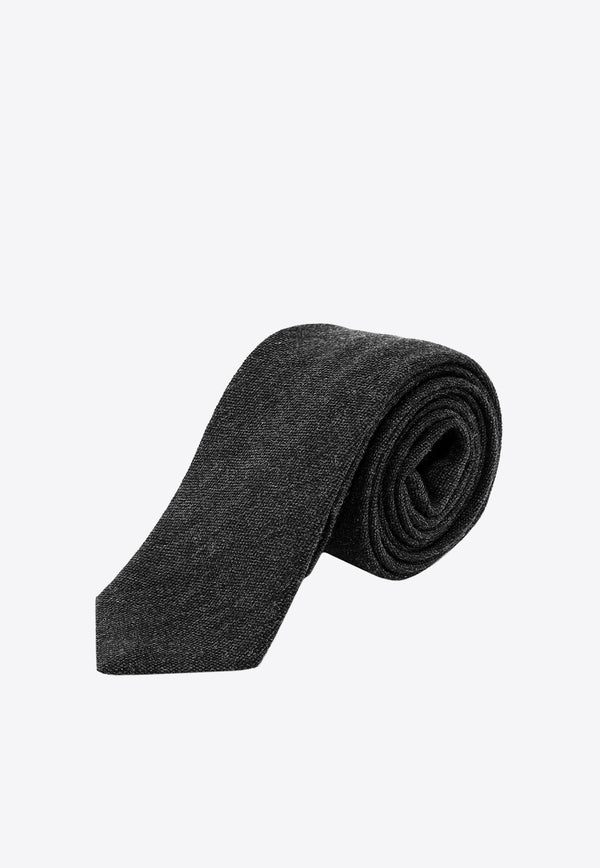 Nicky Milano Pointed-Tip Wool Tie Black ZUCCAD_12