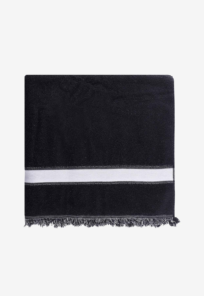 Neil Barrett Logo Terry Beach Towel Black BTM010S9800_524