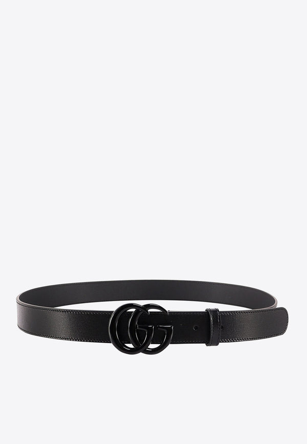 Gucci GG Marmont Thin Leather Belt Black 41451618YXV_1000