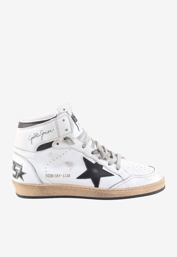 Golden Goose DB Sky Star High-Top Leather Sneakers White GMF00230F002190_10283