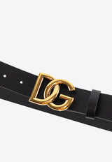 Dolce & Gabbana Lux Leather Logo Buckle Belt BC4644AX622_8E831