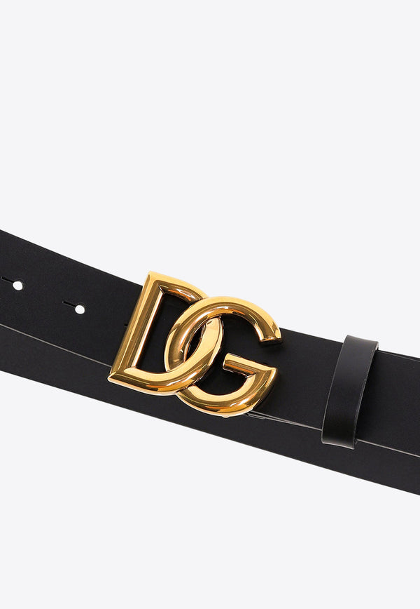 Dolce & Gabbana Lux Leather Logo Buckle Belt BC4644AX622_8E831