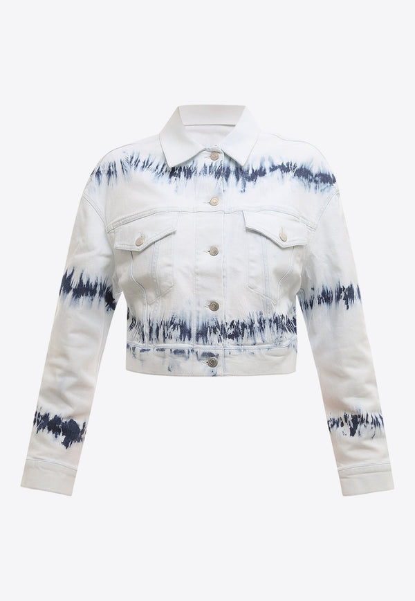 Stella McCartney  Tie-Dye Cropped Denim Jacket White 604124SOH7_4502