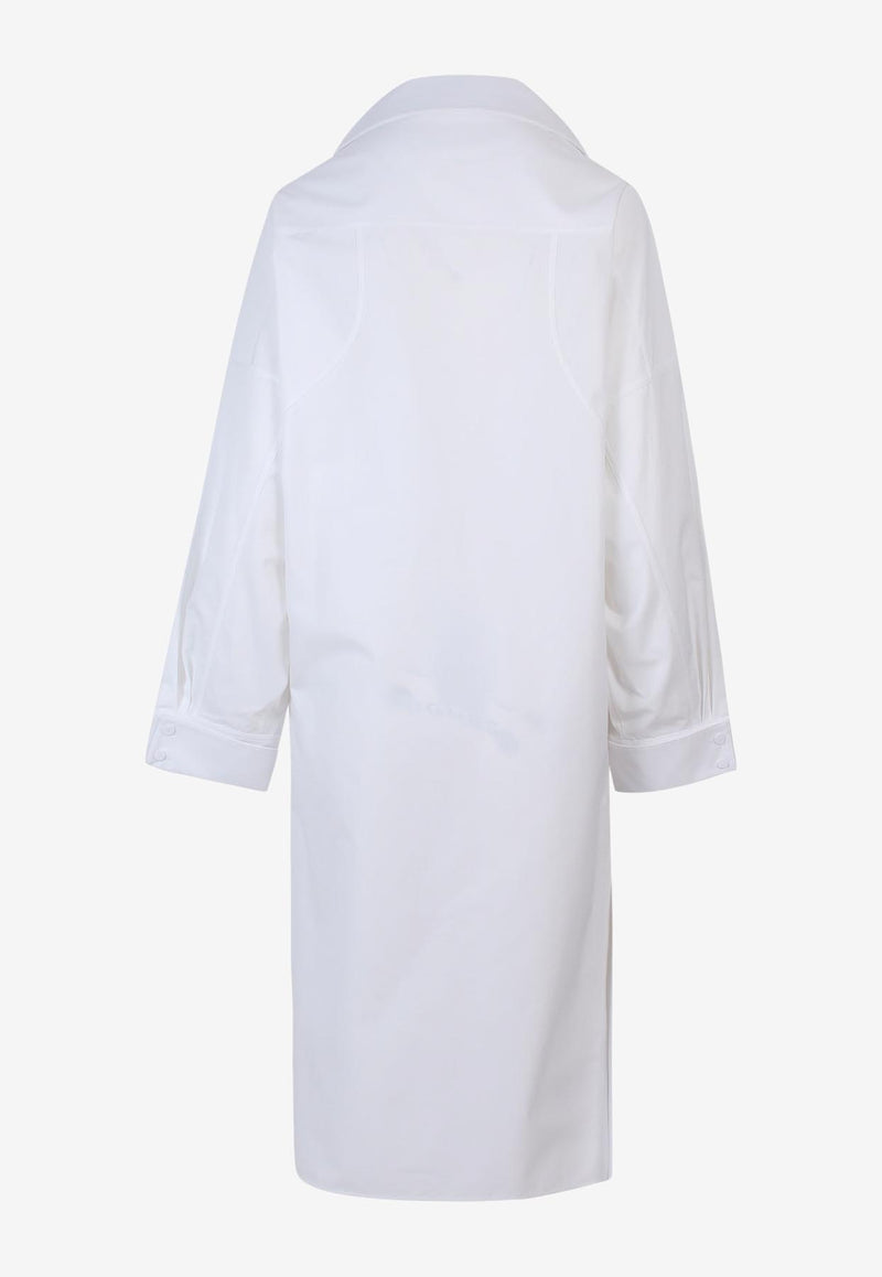 K Krizia Asymmetric Shirt Dress White D00518401_WHITE