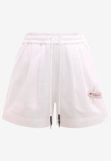 K Krizia Logo Patch Track Shorts White J1CX13065_WHITE