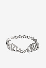 K Krizia Logo Lettering Statement Bracelet Silver J2CX18819_SILVER