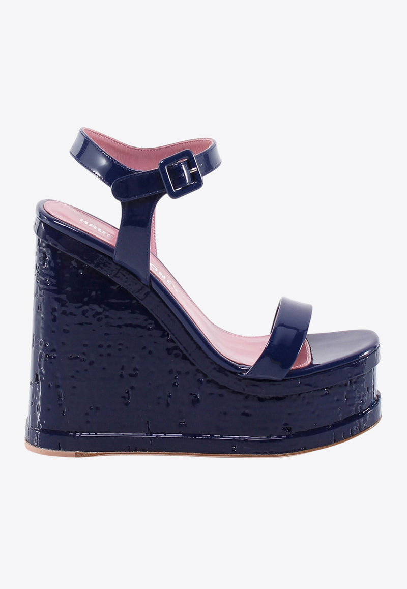 Haus Of Honey Lacquer Doll 95 Jolene Leather Platform Sandals Blue HW21809_DARKBLUE