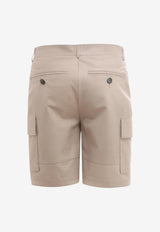 DFOUR Leather Bermuda Shorts Beige DF80966_66