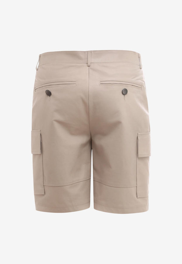 DFOUR Leather Bermuda Shorts Beige DF80966_66