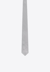 Nicky Milano Patterned Silk Tie Gray VETOO_4