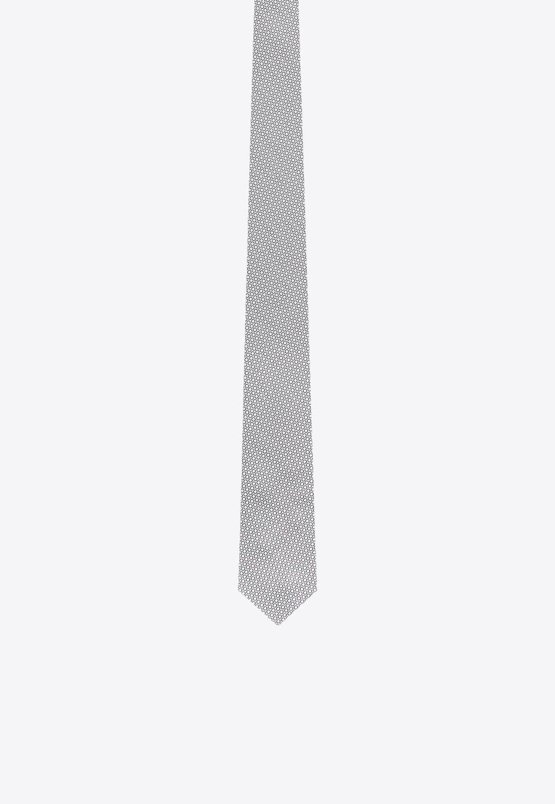 Nicky Milano Patterned Silk Tie Gray VETOO_4