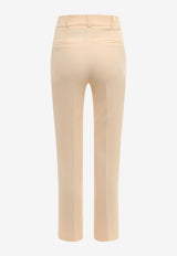 Hebe Studio Tailored Straight Pants Beige H214LOPNCDY_BTR