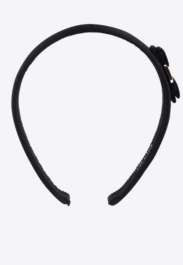 Salvatore Ferragamo Vara Bow Grosgrain Headband Black 340086430314_NERO