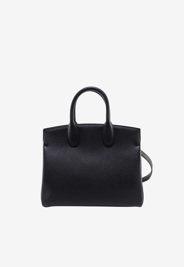 Salvatore Ferragamo Small Studio Leather Top Handle Bag Black 21H159718293_NERO