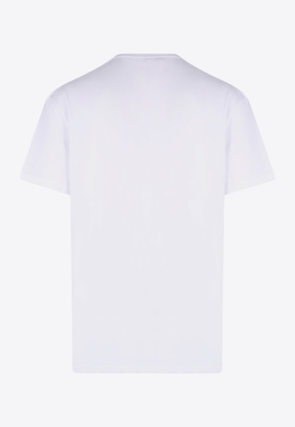 Alexander McQueen Graffiti Logo Print T-shirt White 622104QTZ57_0900
