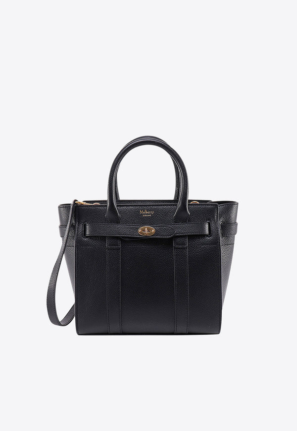 Mulberry Mini Bayswater Leather Tote Bag Black HH4949205_A100