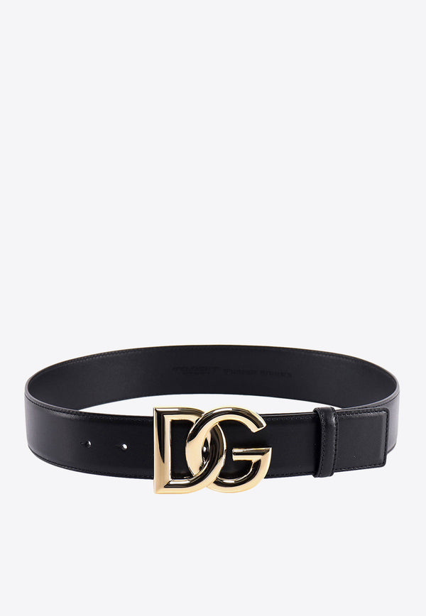 Dolce & Gabbana DG Buckle Leather Belt Black BE1446AW576_80999