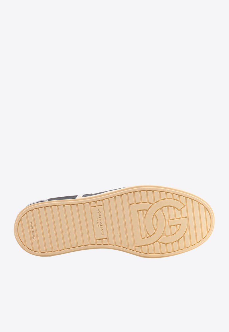 Dolce & Gabbana Portofino Printed Logo Leather Sneakers CS1772AC330_89697