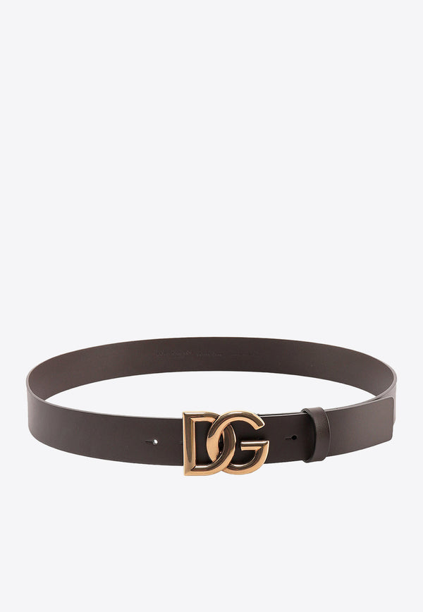 Dolce & Gabbana Lux Leather Logo Buckle Belt BC4644AX622_8B421