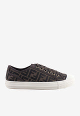 Fendi Domino FF Jacquard Low-Top Sneakers Brown 7E1553AJZX_F0R7V