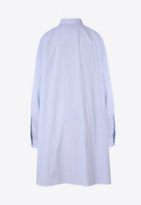 Maison Margiela Pinstripe Oversized Shirt Blue SI0DL0002S54945_001F