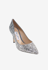 Jimmy Choo Romy 85 Glittered Pumps Silver ROMY85BRE_SILVER