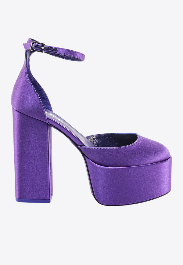 Paris Texas Dalilah 135 Satin Platform Pumps Purple PX874XTSAT_ULTRAVIOL