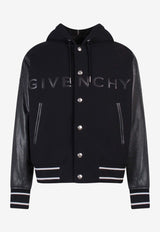 Givenchy Wool and Leather Logo Varsity Jacket BM00XX6Y16_001